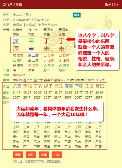 天干地支算命|四柱八字排盘